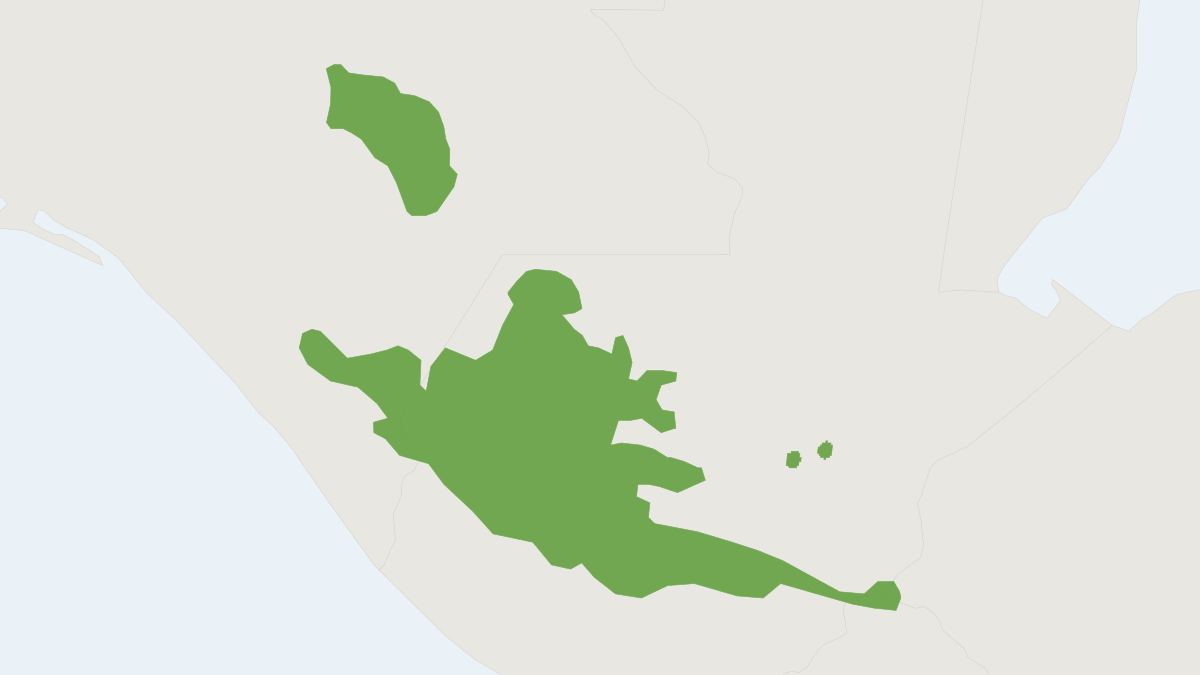 Range map of the Crested-tailed Deer Mouse (Habromys lophurus)