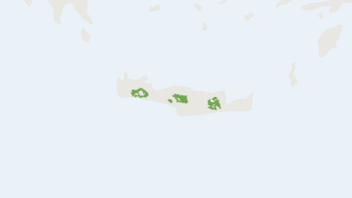 Range map of the Cretan Shrew (Crocidura zimmermanni) covering Greece