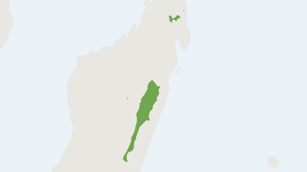 Range map of the Crossley's Dwarf Lemur (Cheirogaleus crossleyi)