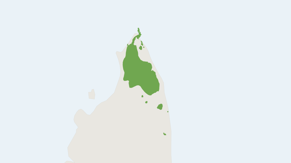 Range map of the Crowned Lemur (Eulemur coronatus)