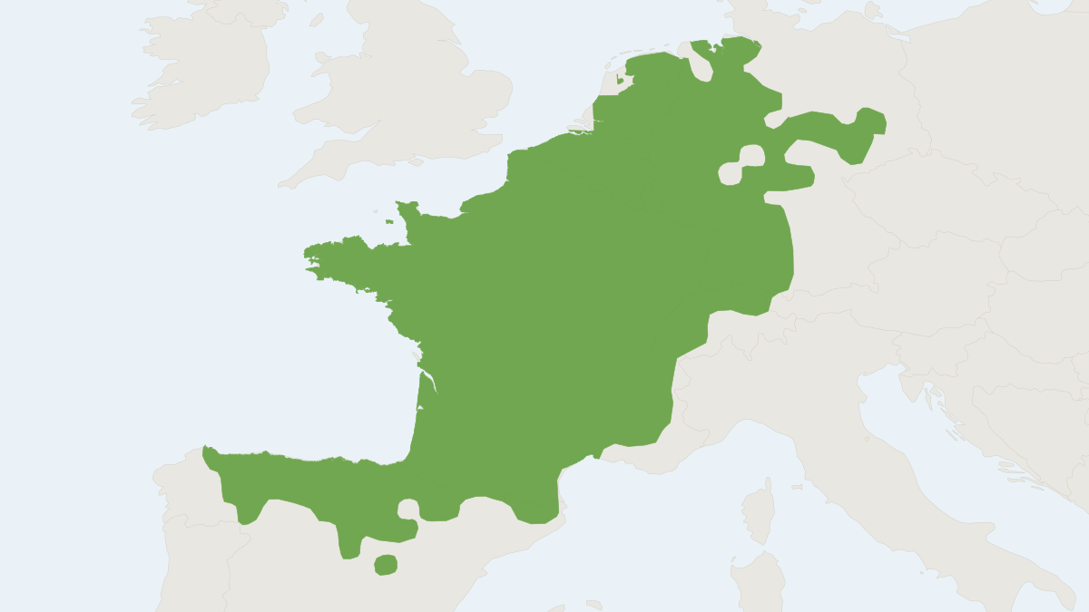 Range map of the Crowned Shrew (Sorex coronatus)