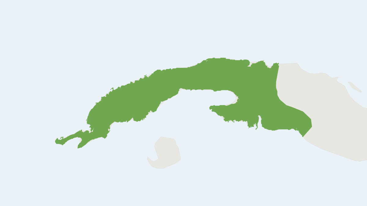 Range map of the Cuban Evening Bat (Nycticeius cubanus)