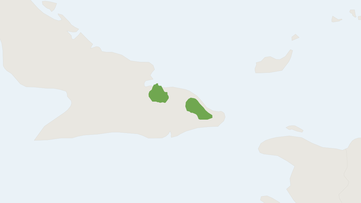 Range map of the Cuban Solenodon (Atopogale cubana)