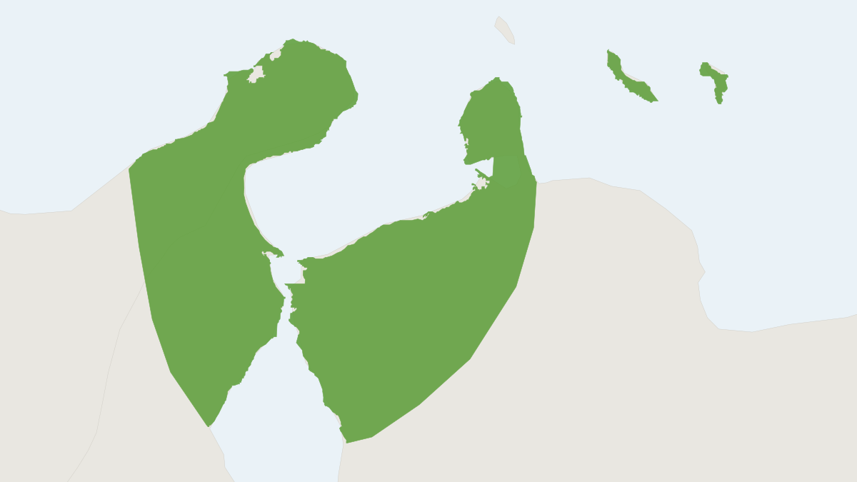 Range map of the Curacao Myotis (Myotis nesopolus)