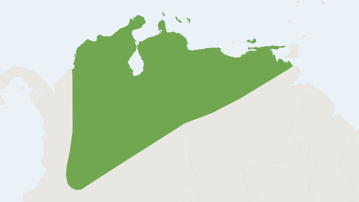 Range map of the Curaçaoan Long-nosed Bat (Leptonycteris curasoae)