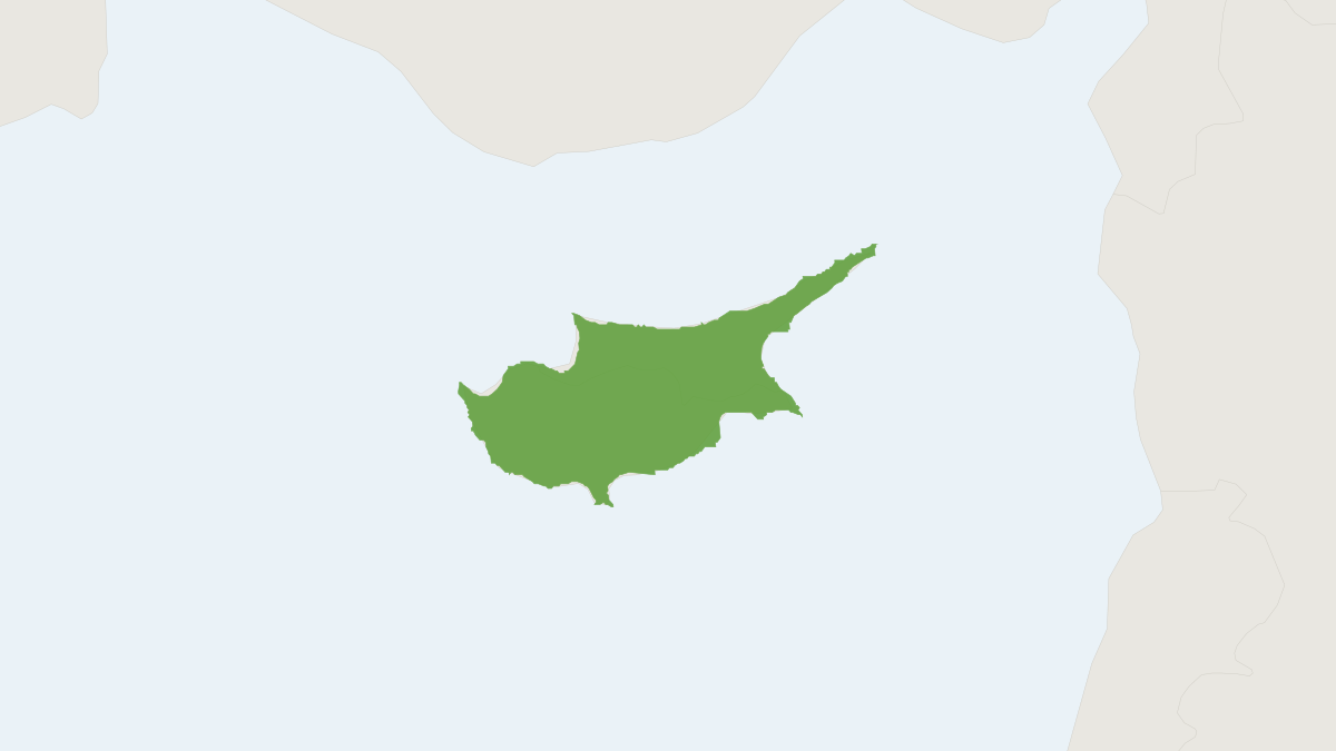 Range map of the Cyprus Spiny Mouse (Acomys nesiotes) covering Cyprus
