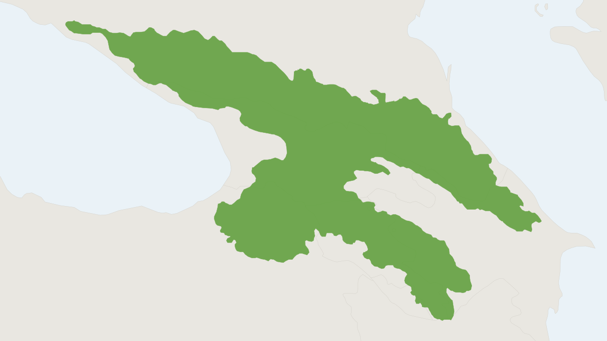 Range map of the Daghestan Pine Vole (Microtus daghestanicus)