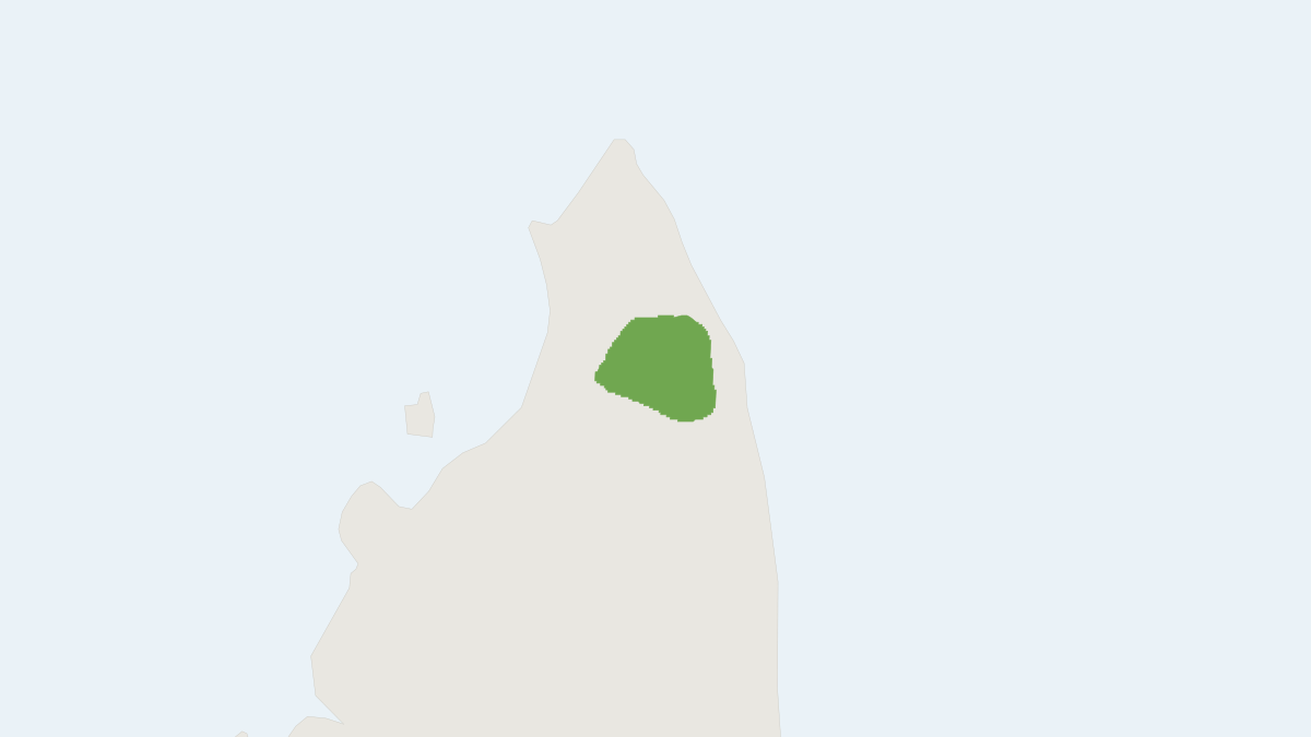 Range map of the Daraina Sportive Lemur (Lepilemur milanoii)
