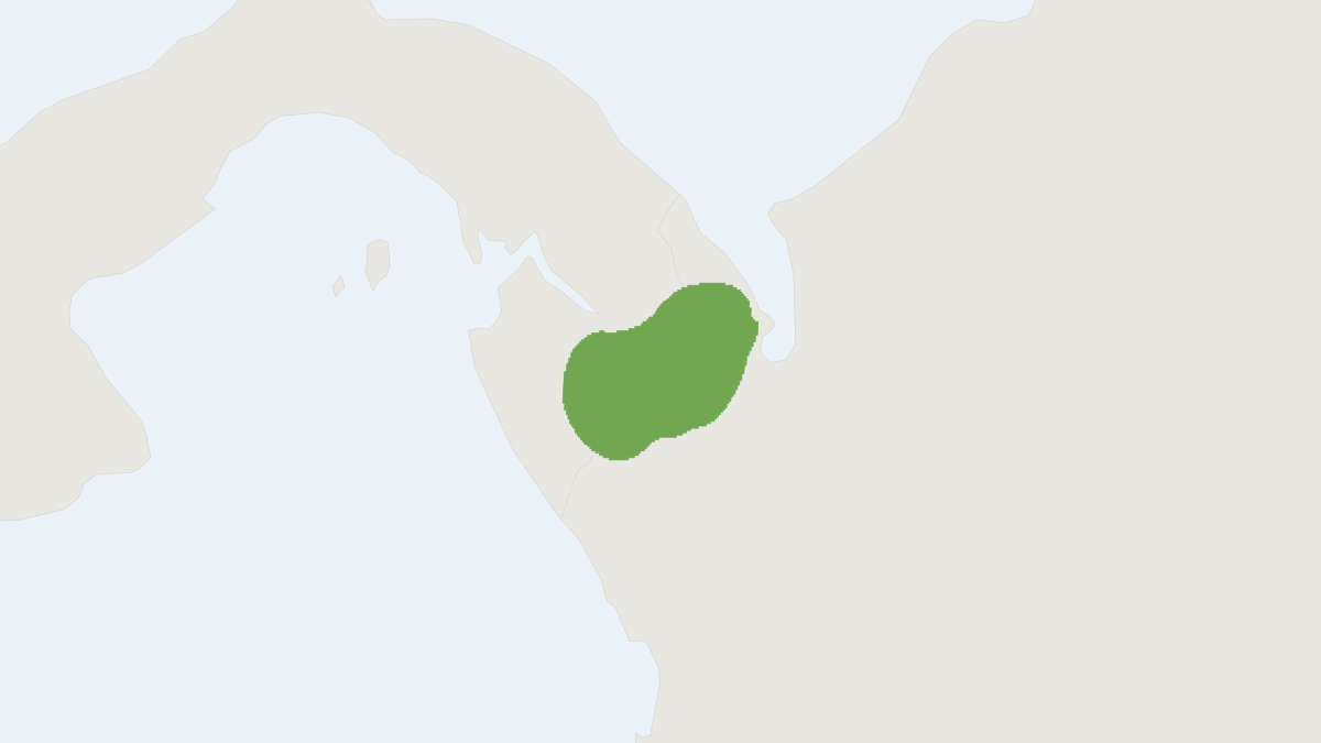 Range map of the Darien Broad-nosed Bat (Platyrrhinus aquilus)