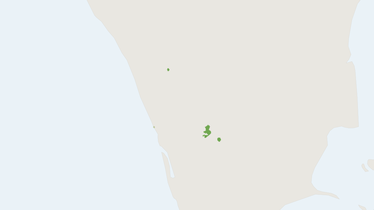 Range map of the Day's Shrew (Suncus dayi)