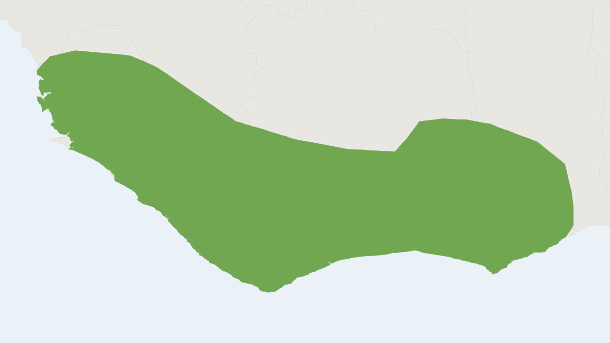 Range map of the Defua Rat (Dephomys defua)
