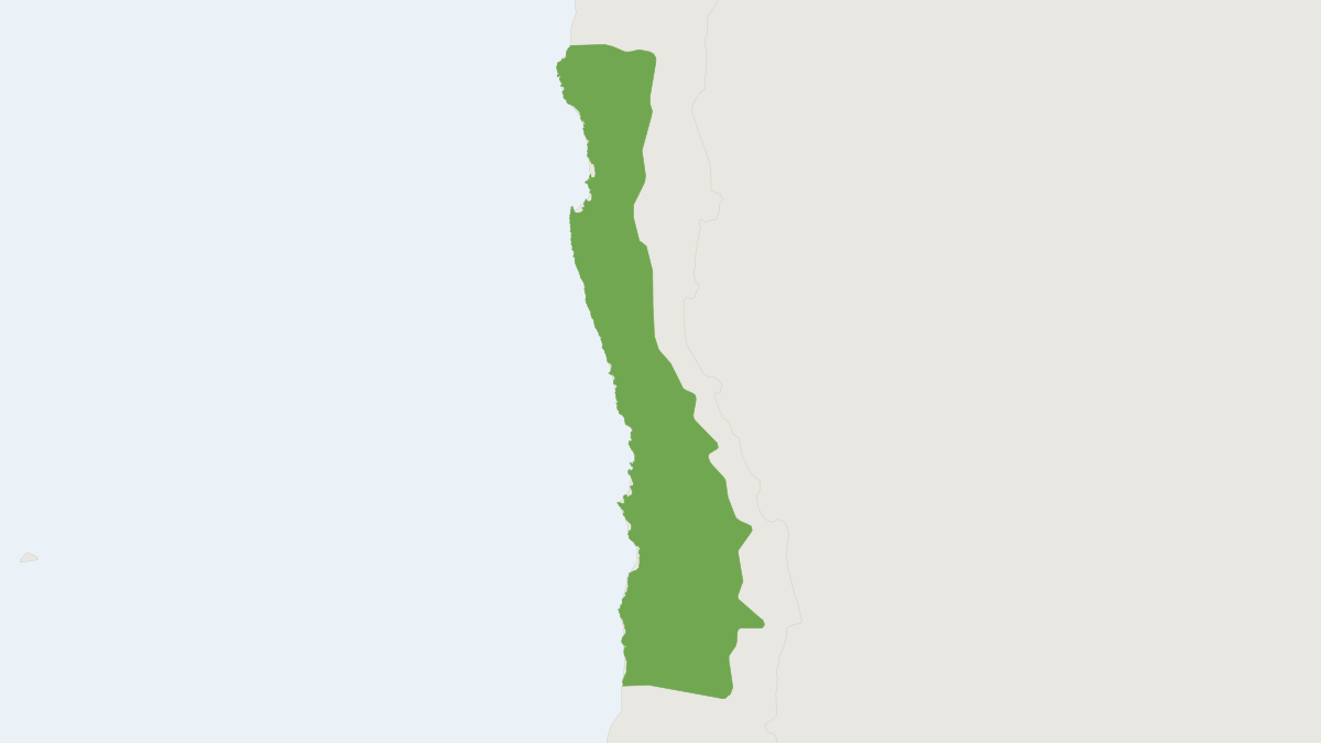 Range map of the Degu (Octodon degus)