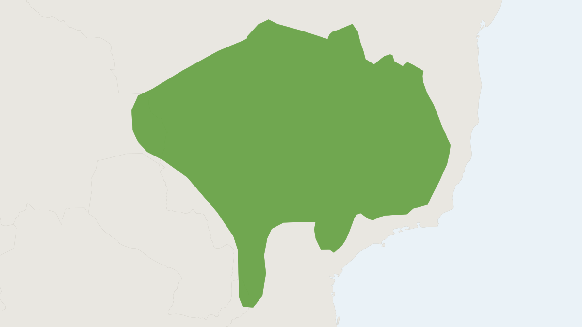 Range map of the Delicate Vesper Mouse (Calomys tener) covering Brazil