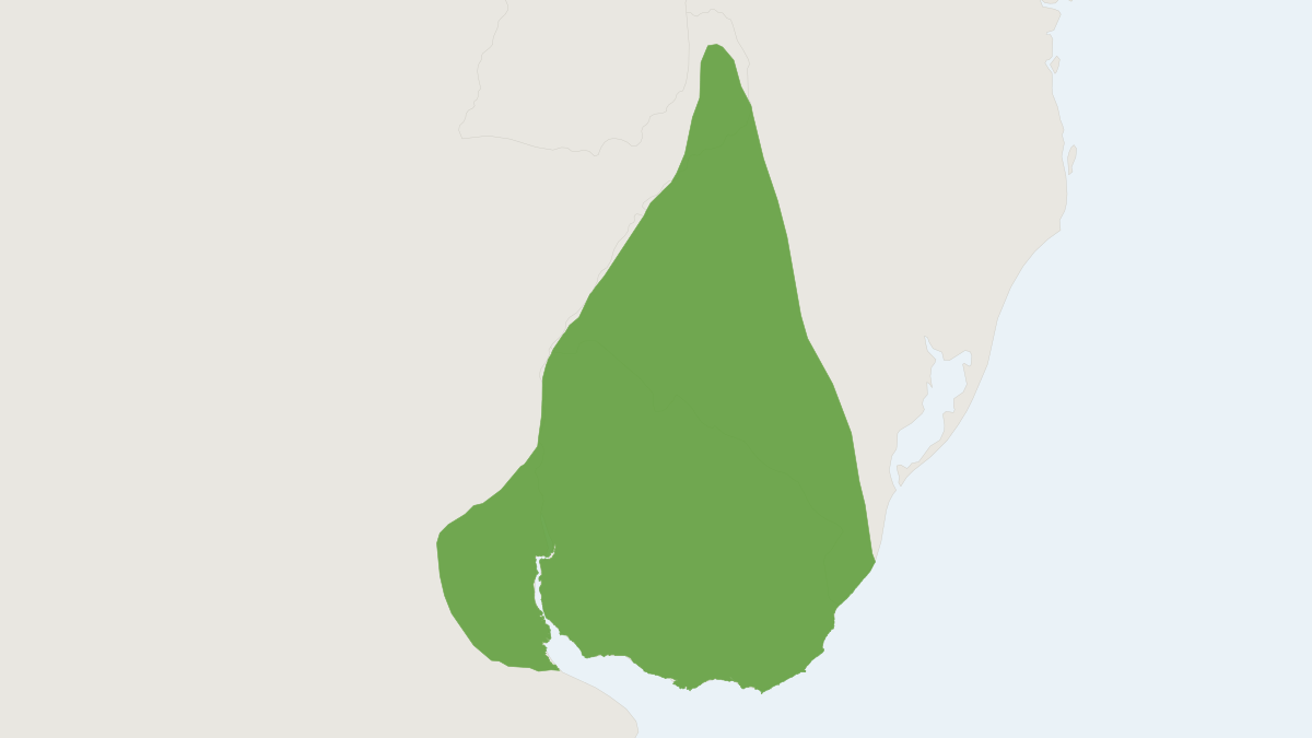 Range map of the Delta Pygmy Rice Rat (Oligoryzomys delticola)
