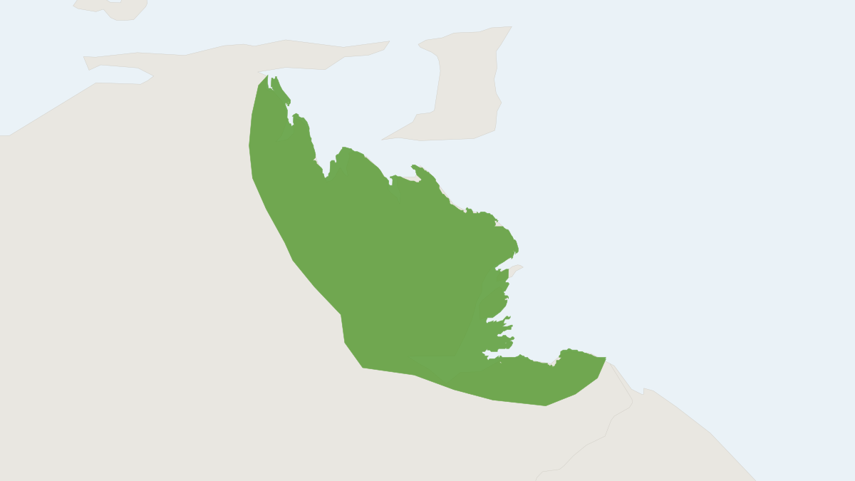 Range map of the Deltaic Four-eyed Opossum (Philander deltae)