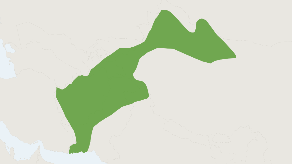 Range map of the Desert Hare (Lepus tibetanus)