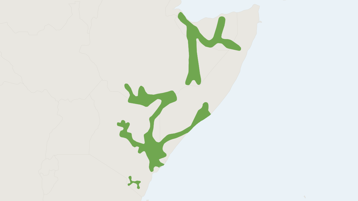Range map of the Desert Warthog (Phacochoerus aethiopicus)