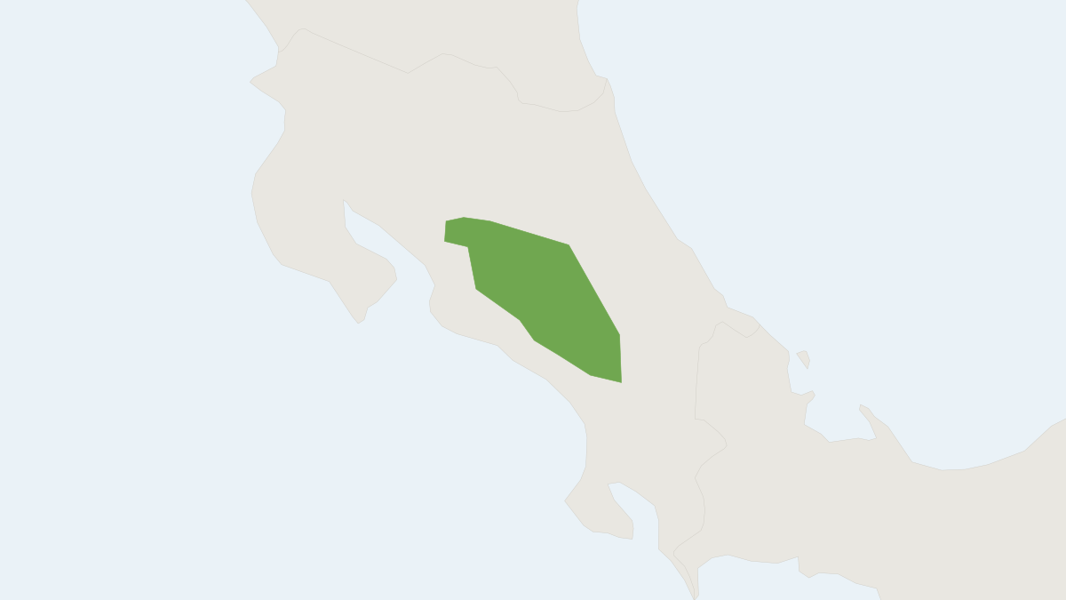 Range map of the Dice's Cottontail (Sylvilagus dicei)