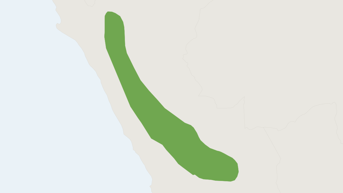 Range map of the Distinguished Oldfield Mouse (Thomasomys notatus)