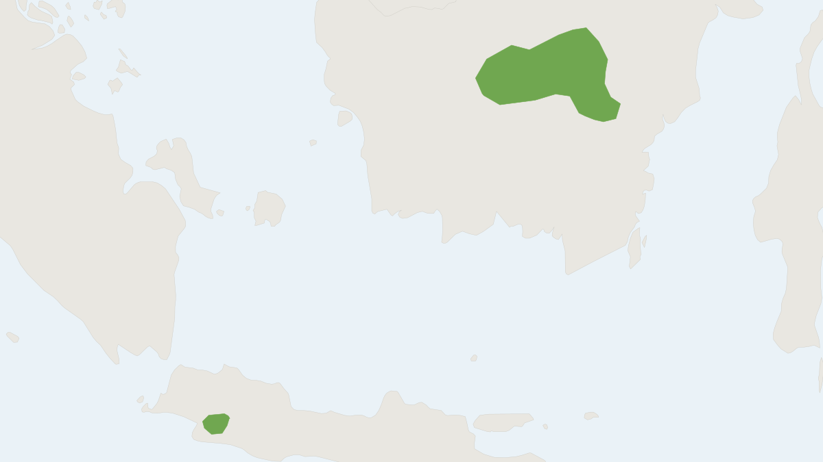 Range map of the Diwangkara's Long-tailed Giant Rat (Leopoldamys diwangkarai)
