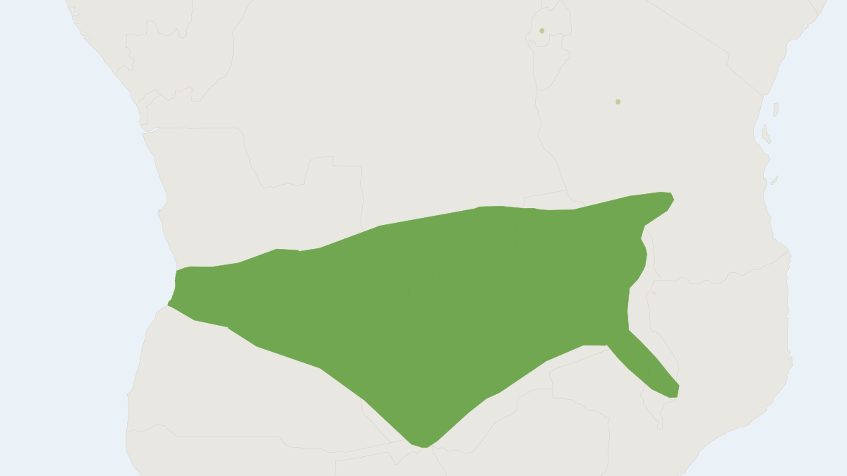 Range map of the Dobson's Fruit Bat (Epomophorus dobsonii)