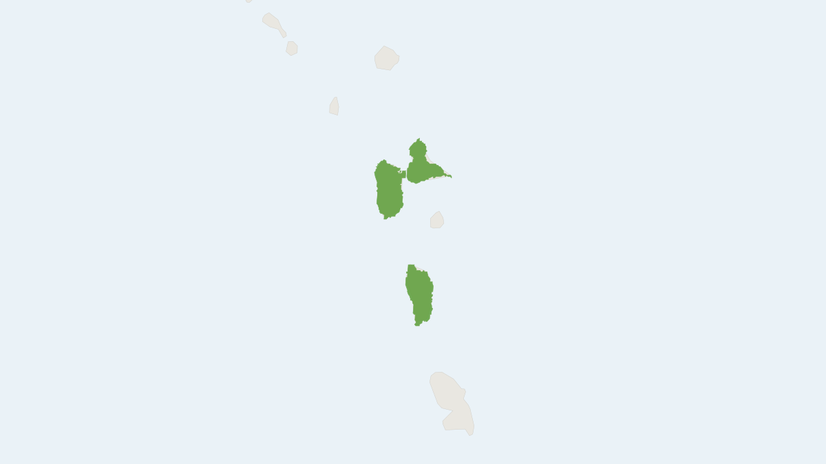 Range map of the Dominican Myotis (Myotis dominicensis)