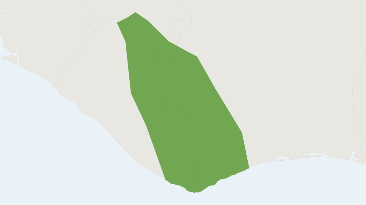 Range map of the Doucet's Musk Shrew (Crocidura douceti)