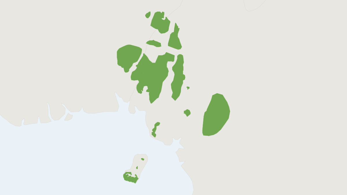 Range map of the Drill (Mandrillus leucophaeus)