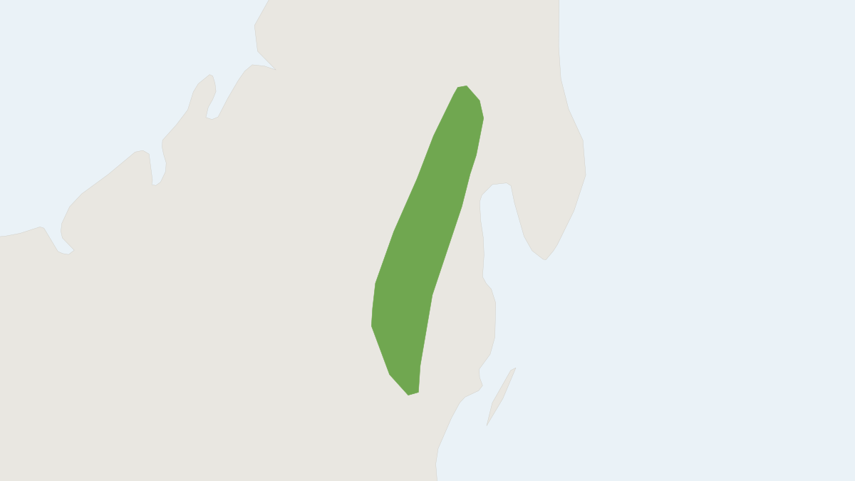 Range map of the Dryad Shrew Tenrec (Microgale dryas)