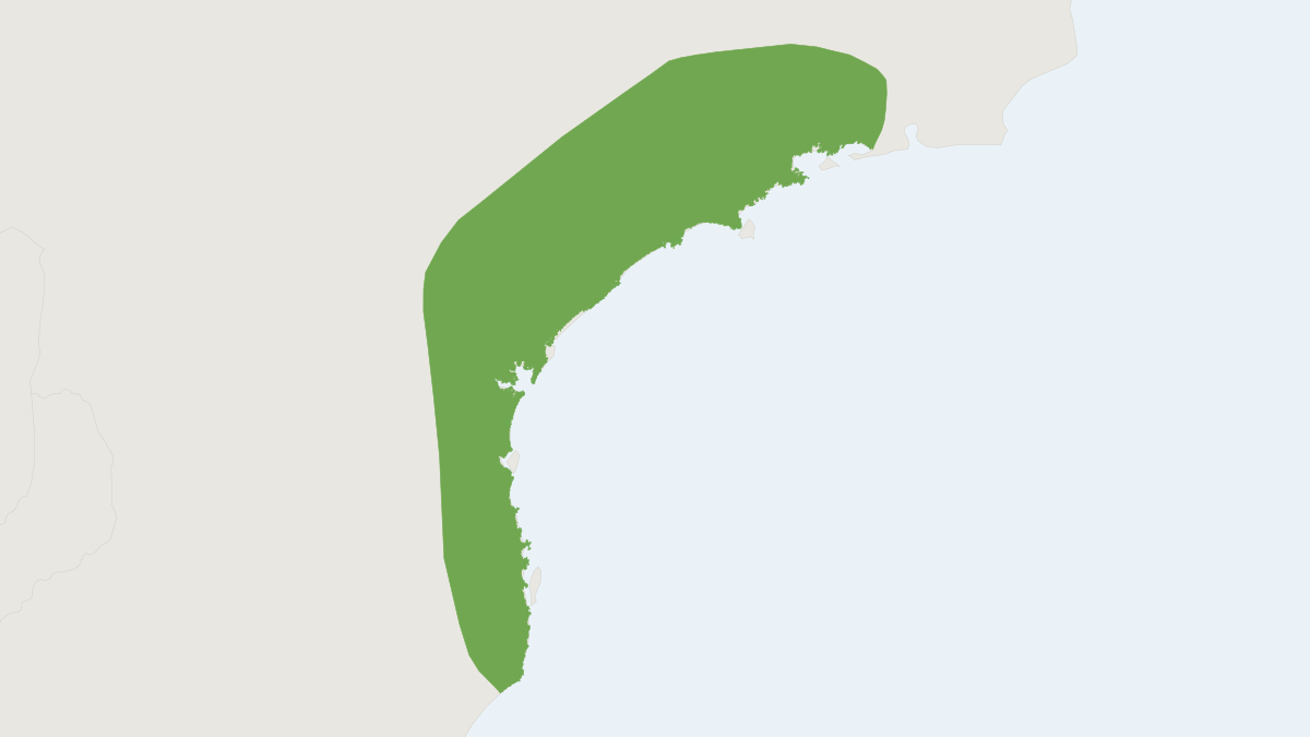 Range map of the Drymoreomys albimaculatus (Drymoreomys albimaculatus)