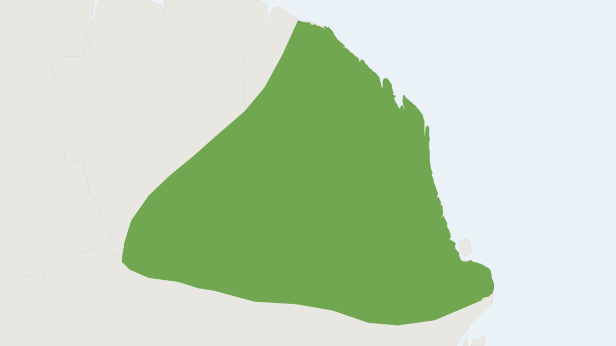 Range map of the Dubost's Bristly Mouse (Neacomys dubosti)