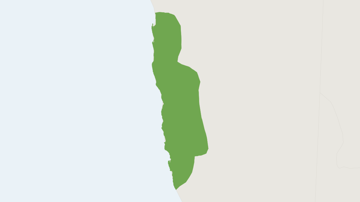 Range map of the Dune Hairy-footed Gerbil (Gerbilliscus tytonis)