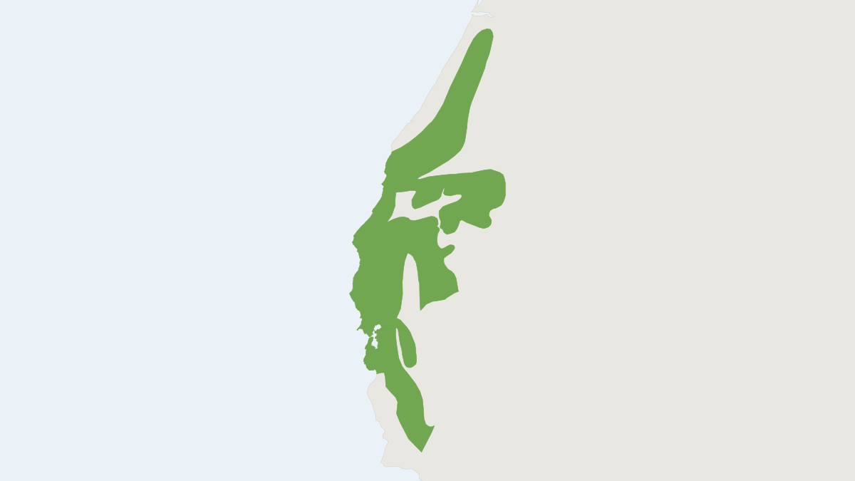 Range map of the Dusky-footed Woodrat (Neotoma fuscipes)