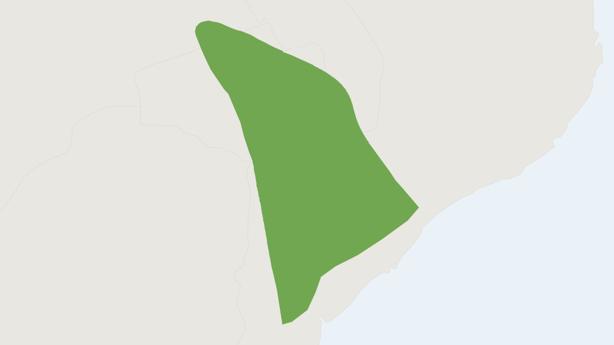 Range map of the Dusky Sengi (Elephantulus fuscus)