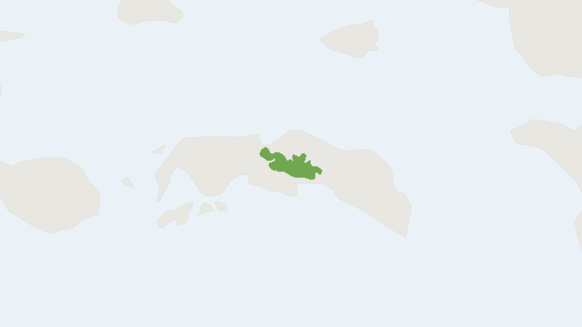 Range map of the Dusky Seram Melomys (Melomys aerosus)