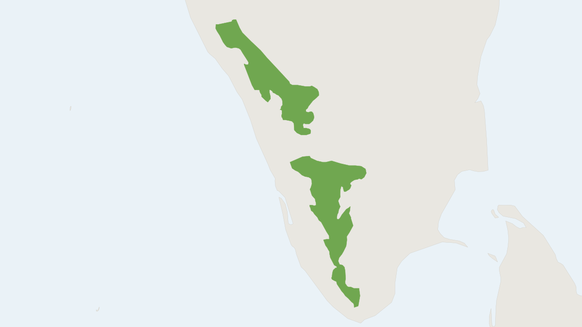 Range map of the Dusky-striped Squirrel (Funambulus sublineatus)