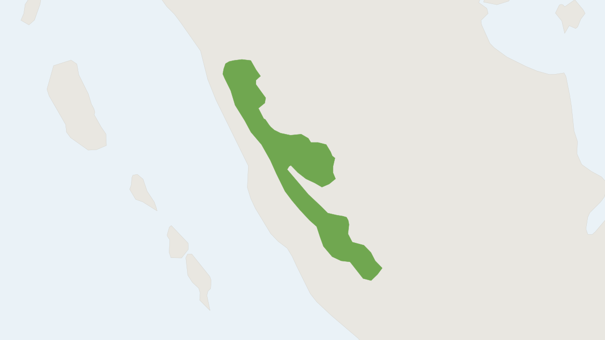 Range map of the Dwarf Gymnure (Hylomys parvus)
