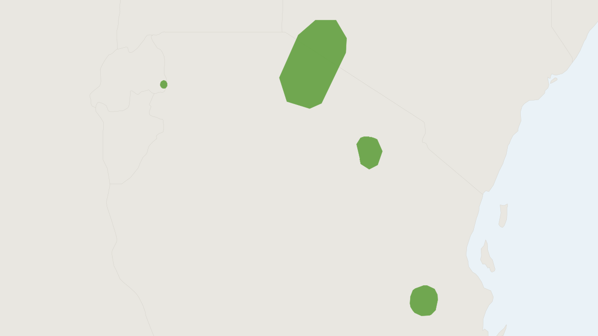Range map of the Dwarf Mastomys (Mastomys pernanus)
