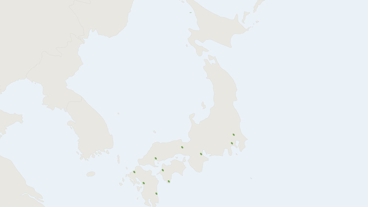Range map of the East Asian Free-tailed Bat (Tadarida insignis)