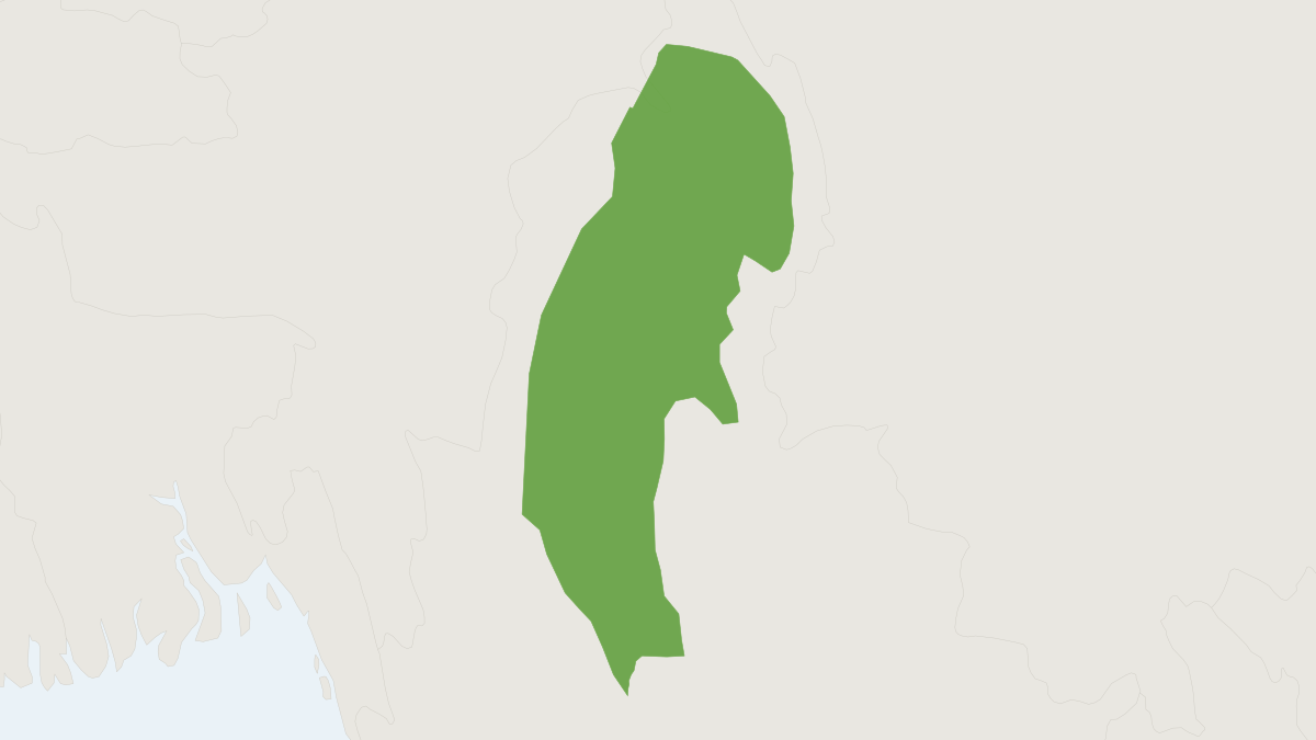 Range map of the Eastern Hoolock Gibbon (Hoolock leuconedys)