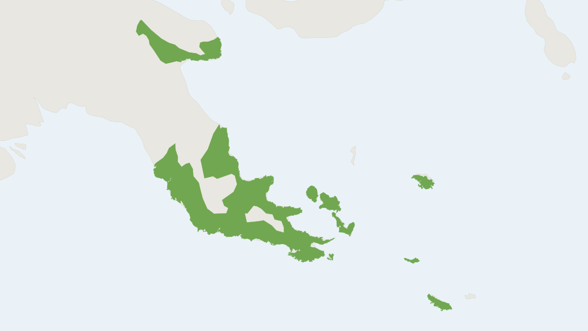 Range map of the Eastern Rat (Rattus mordax)