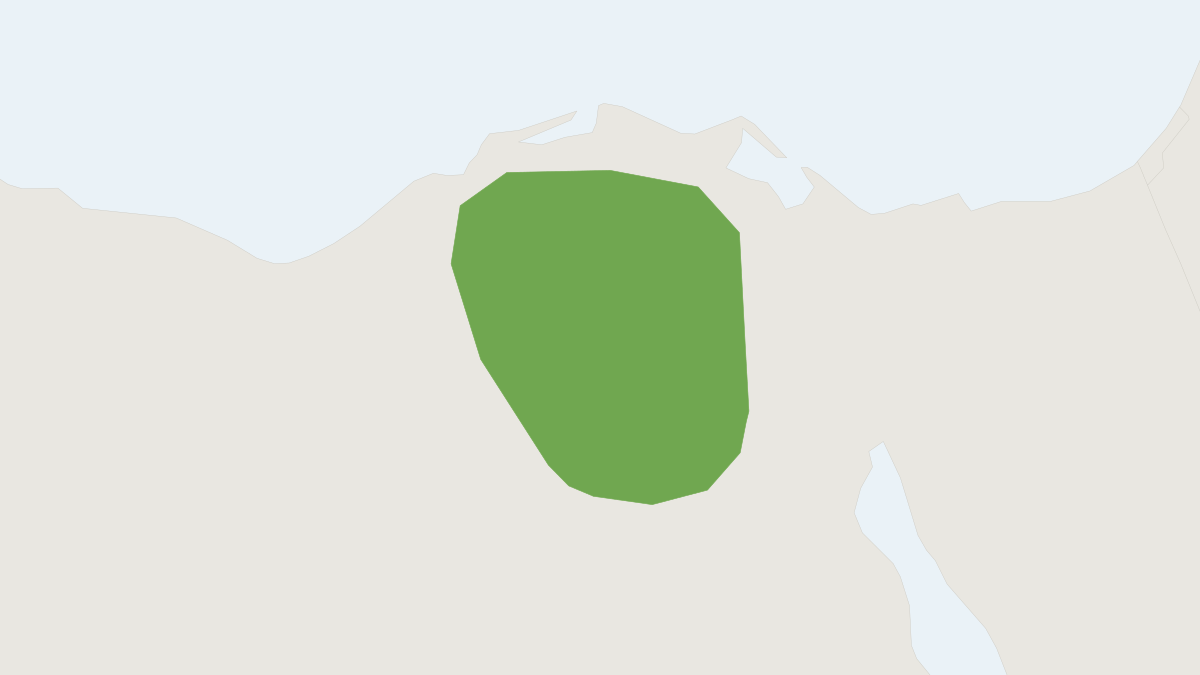Range map of the Egyptian Pygmy Shrew (Crocidura religiosa) covering Egypt