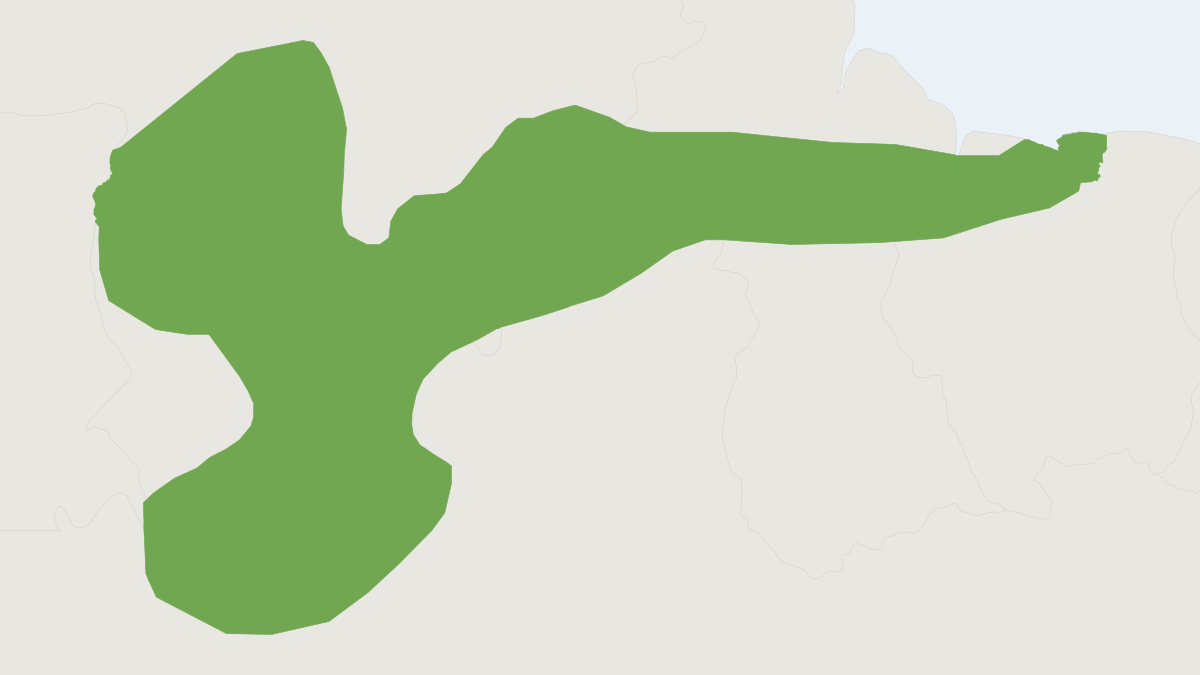 Range map of the Eldorado Broad-nosed Bat (Platyrrhinus aurarius)
