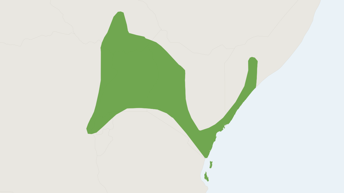 Range map of the Eloquent Horseshoe Bat (Rhinolophus eloquens)