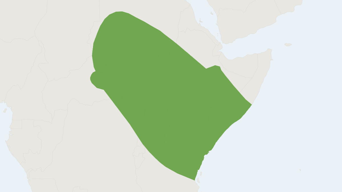 Range map of the Emin's Gerbil (Taterillus emini)