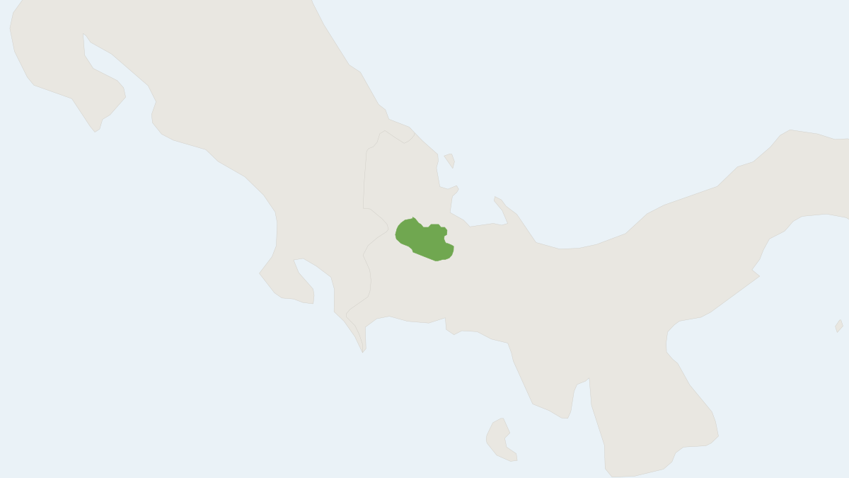 Range map of the Ender's Small-eared Shrew (Cryptotis endersi) covering Panama