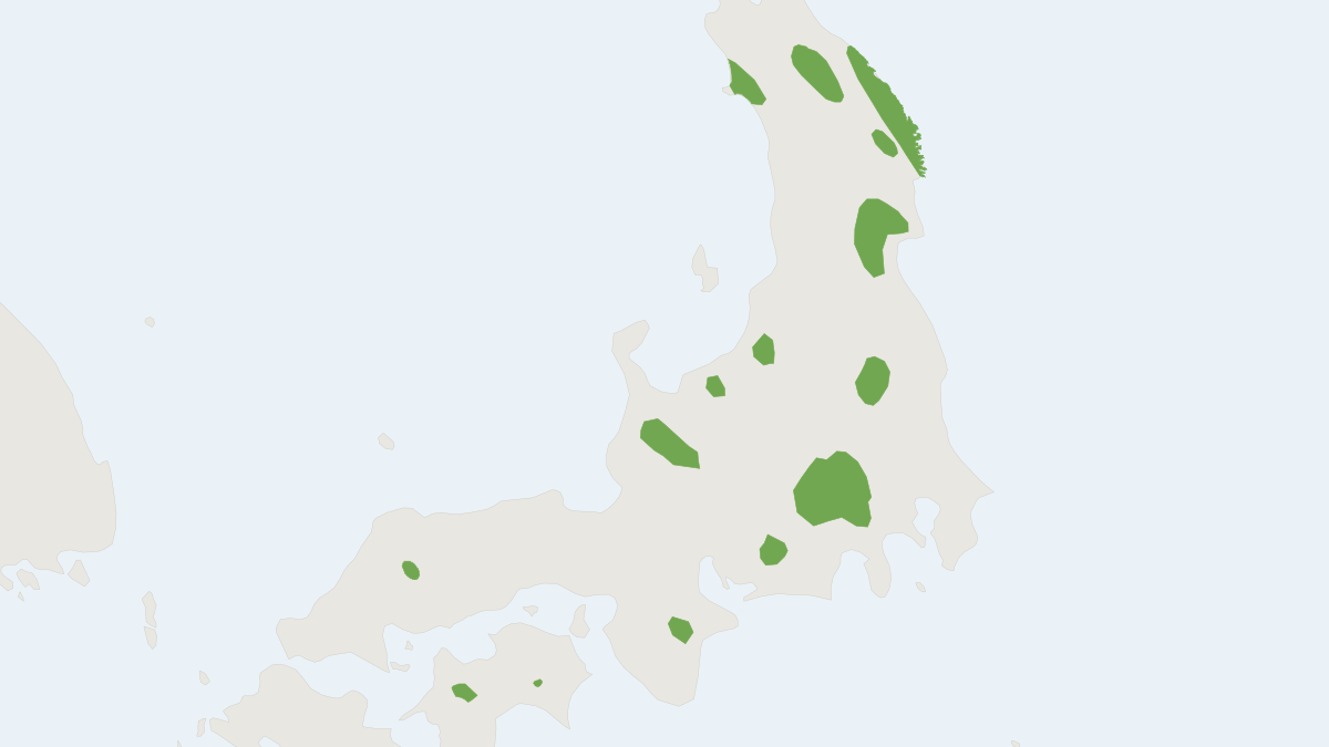 Range map of the Endo's Pipistrelle (Pipistrellus endoi)