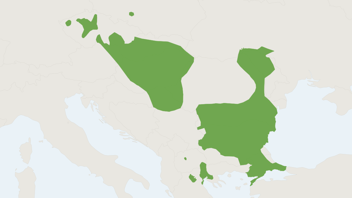 Range map of the European Ground Squirrel (Spermophilus citellus)