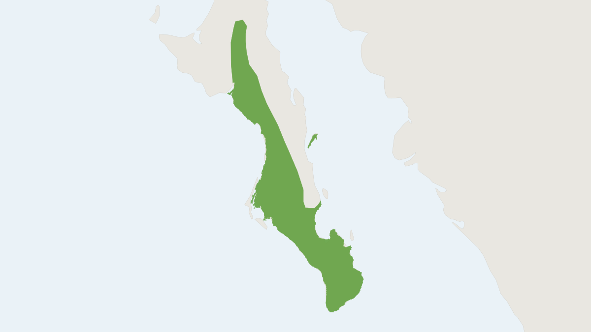 Range map of the Eva's Desert Mouse (Peromyscus eva)