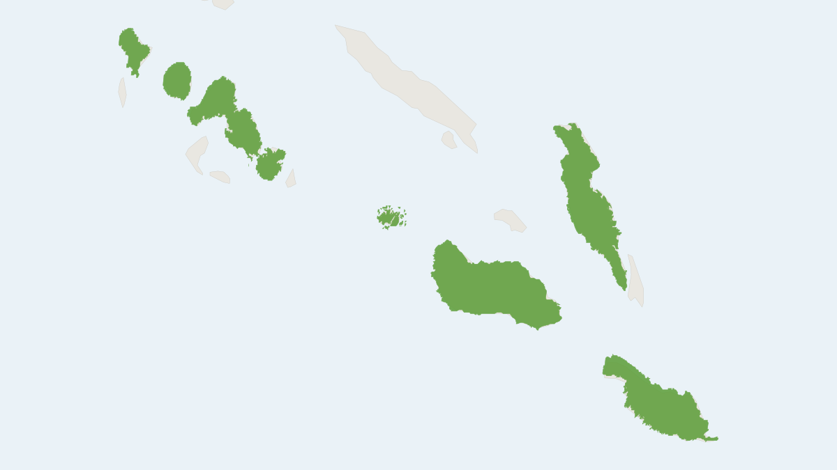 Range map of the Fardoulis's Blossom Bat (Nesonycteris fardoulisi)